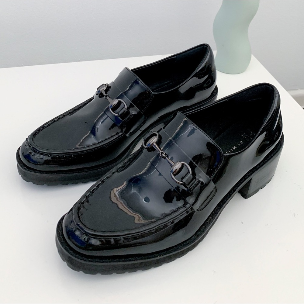 Miista Dana Black Patent Leather Loafers